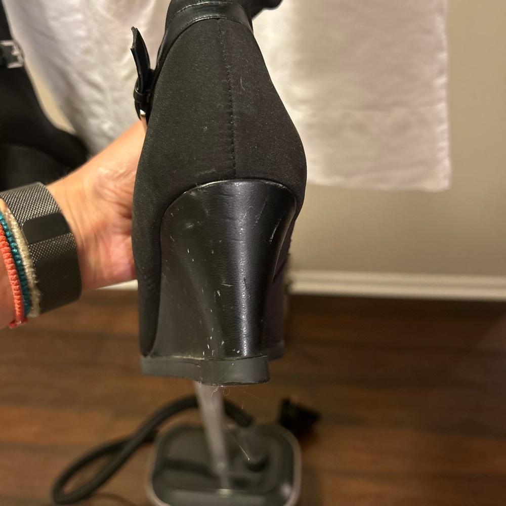 Ralph Lauren Tula Black Microfiber Stretch Fabric Boot 7.5 - Picture 9 of 11